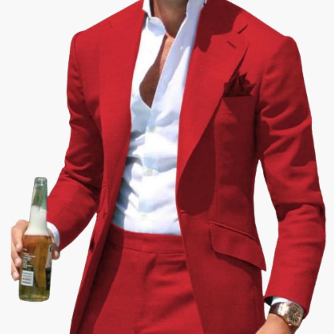 Herren Zweiteiler Anzug mit Slim Fit für alle Jahreszeiten