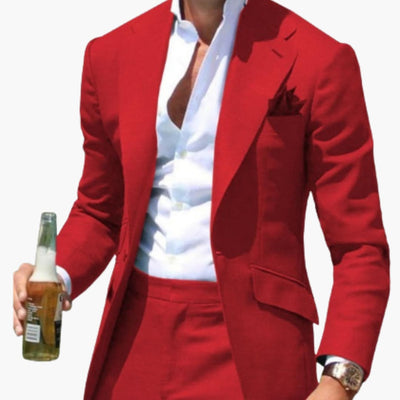 Herren Zweiteiler Anzug mit Slim Fit für alle Jahreszeiten