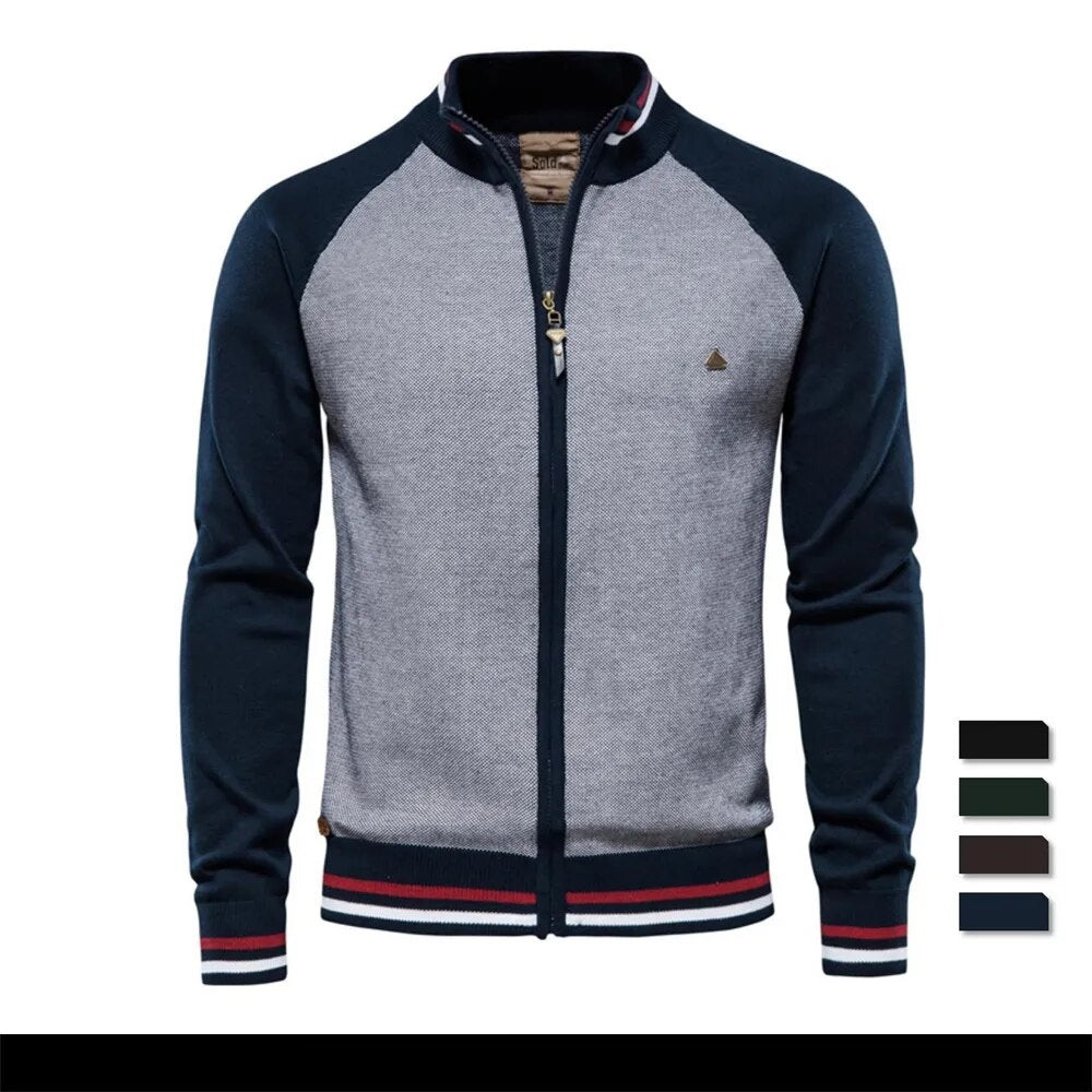 Schicke Jacke mit Rundhalsausschnitt und Reißverschluss für Herren