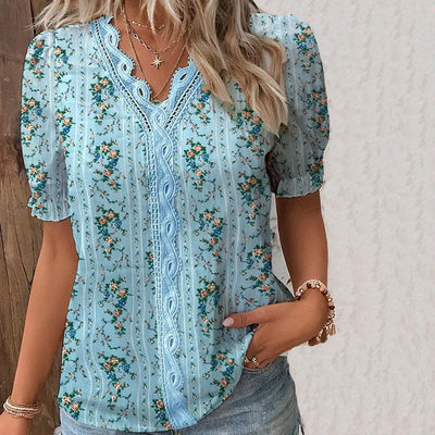Adrastea® | Spitzenbluse mit Blumenmuster
