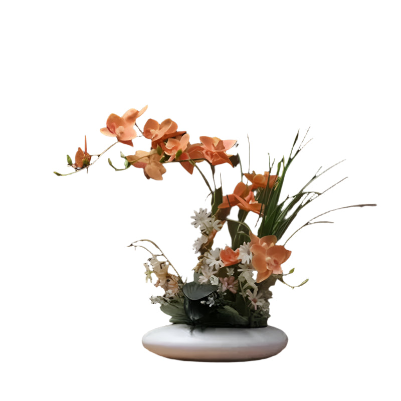OrchidElegance künstliches Orchideensortiment – Lebensechte Blumenarrangement in einer modernen Vase