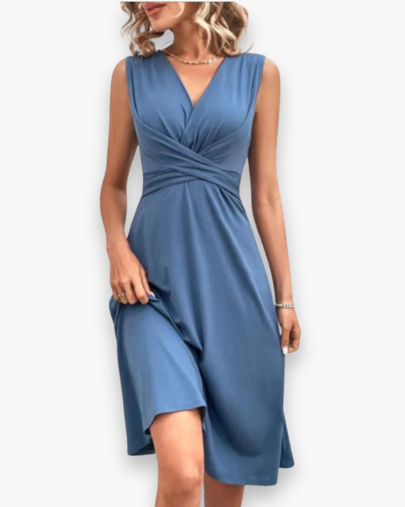 Damen Luftiges Elegantes Kleid | Midi