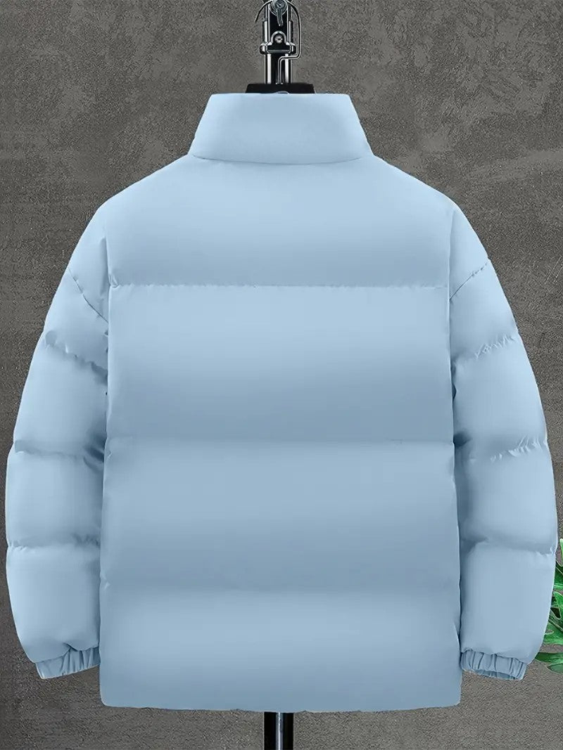Puffer-Winterjacke mit Rippenbündchen für Männer