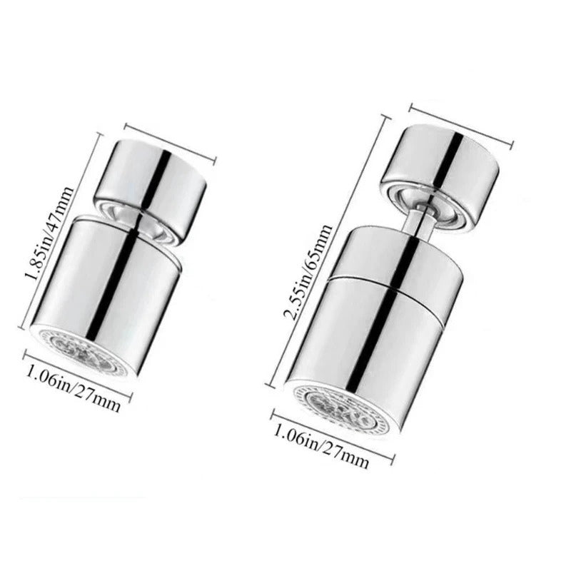 SprayMaster 360° Verstellbarer Wasserhahnaufsatz mit Doppelstrahlmodi