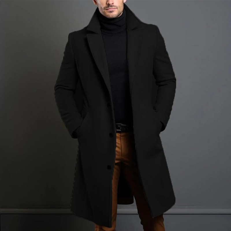 Klassischer Trenchcoat mit Gekerbtem Revers für Herren