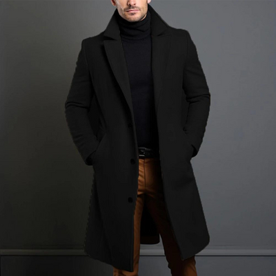 Klassischer Trenchcoat mit Gekerbtem Revers für Herren