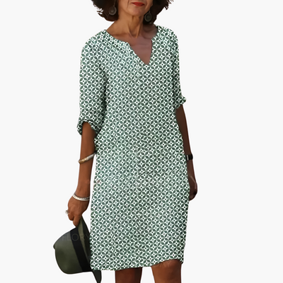 Sommerkleid für Damen - Leicht, mit V-Ausschnitt & Ärmeln