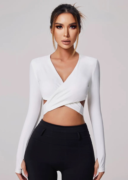 T-Shirt - Céleste - Integrierte Muscheln