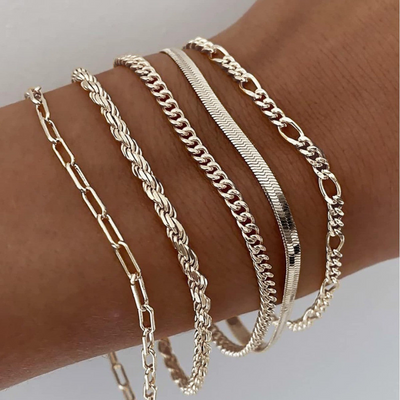 Leonie – Goldene Armband-set
