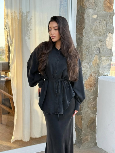 Sandra | Elegantes Zweiteiler Set mit Bluse und Rock