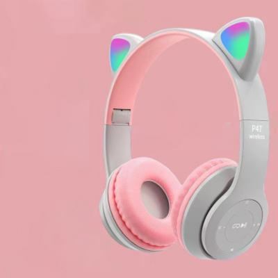 Kabellose LED Katzenohr-Kopfhörer mit Bluetooth und integriertem Mikrofonsteuerung