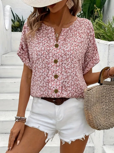 Antiope® | Geblümte Bluse mit Knopfverschluss
