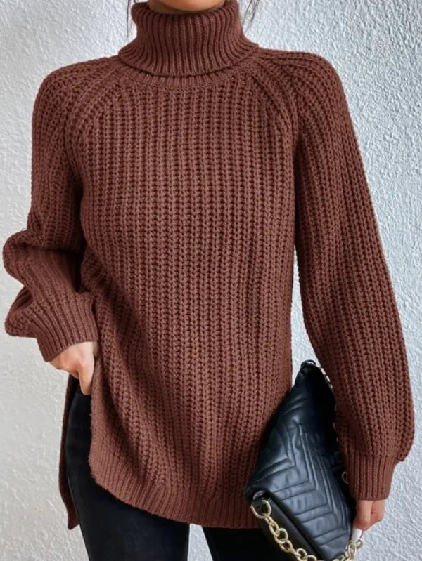 Kuscheliger Strick-Rollkragenpullover für Frauen