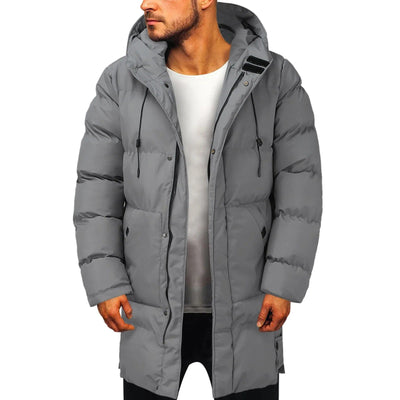 Lange Winterjacke mit Kapuze für Männer