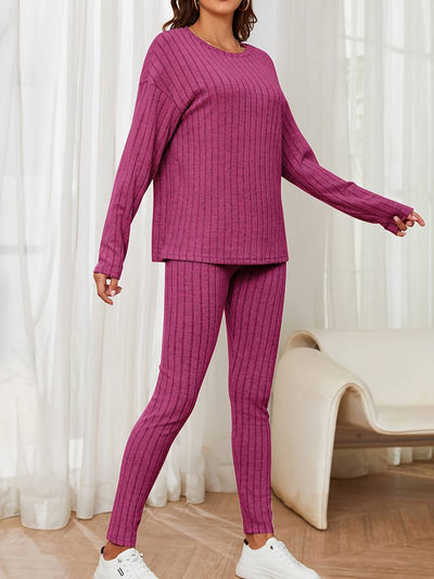 Damen Strick Zweiteiler für den Sommer – Leichter Pullover & Hose Set für warme Tage