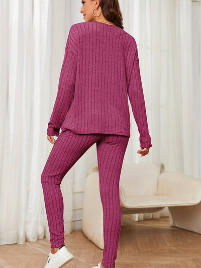 Damen Strick Zweiteiler für den Sommer – Leichter Pullover & Hose Set für warme Tage