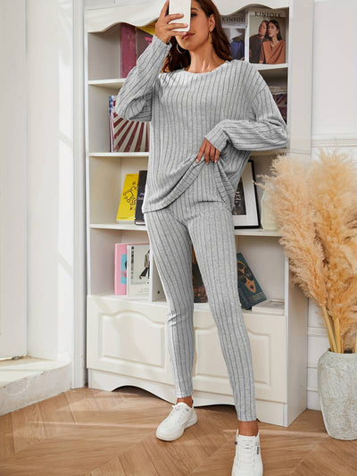 Damen Strick Zweiteiler für den Sommer – Leichter Pullover & Hose Set für warme Tage
