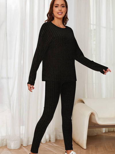 Damen Strick Zweiteiler für den Sommer – Leichter Pullover & Hose Set für warme Tage