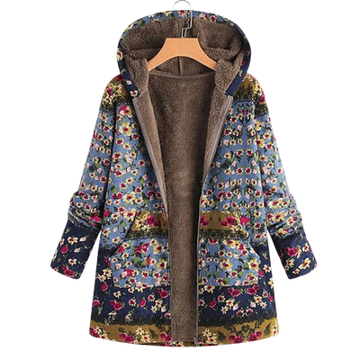 Geblümte Winterjacke für Frauen