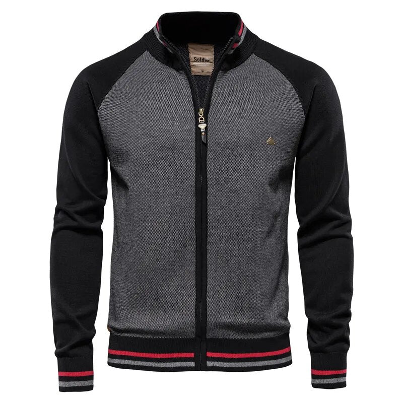 Schicke Jacke mit Rundhalsausschnitt und Reißverschluss für Herren