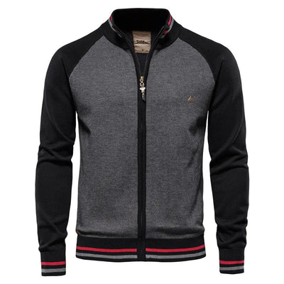 Schicke Jacke mit Rundhalsausschnitt und Reißverschluss für Herren