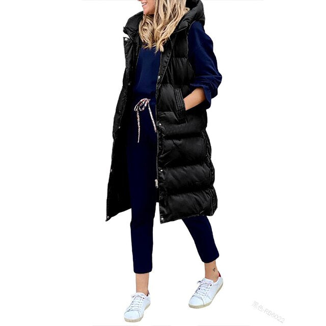 Langer Winter-Westenmantel für Damen