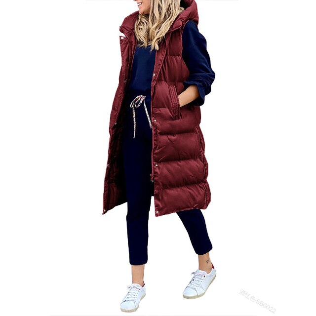 Langer Winter-Westenmantel für Damen