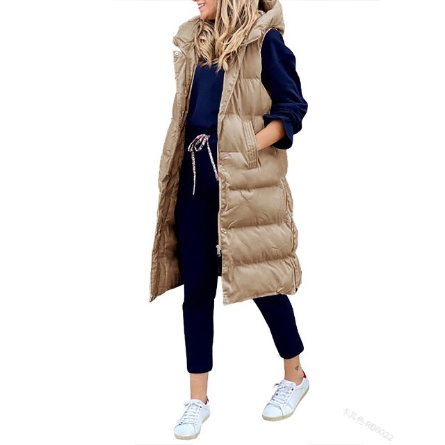 Langer Winter-Westenmantel für Damen