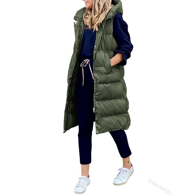 Langer Winter-Westenmantel für Damen
