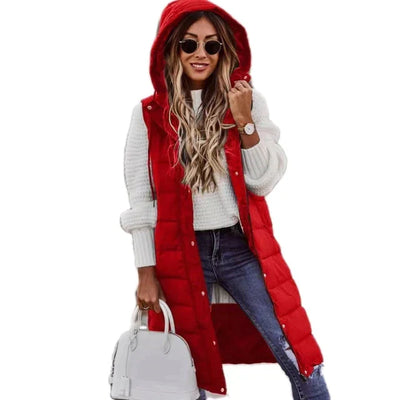 Langer Winter-Westenmantel für Damen
