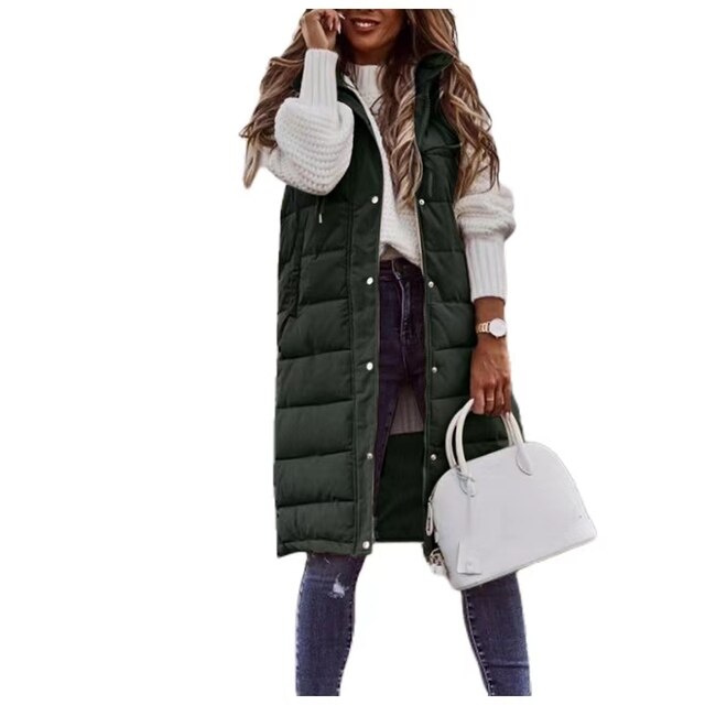 Langer Winter-Westenmantel für Damen