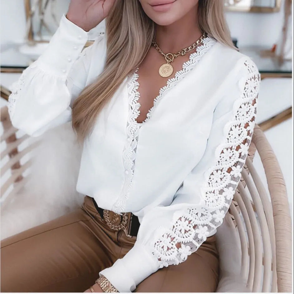 Anatea® | Elegante weiße Damenbluse mit Stil