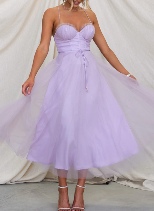 Josephine Elegantes Kleid | Sommerliches Midikleid für Damen, rückenfrei und trägerlos