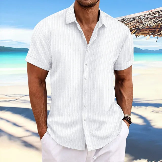 Klassisches Herren Strand Hemd aus Baumwolle