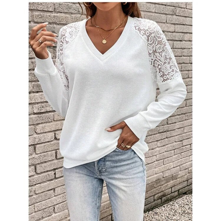 Sexy Wintertop mit V-Ausschnitt