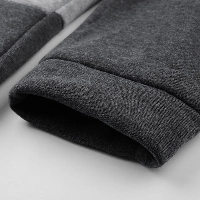 Farbblock-Kapuzenpullover & Jogginghosen-Set für Damen