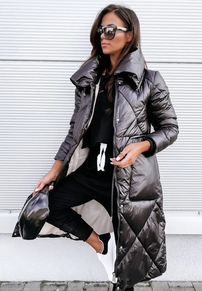 Lange Parka-Winterjacke für Damen