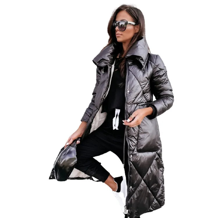 Lange Parka-Winterjacke für Damen