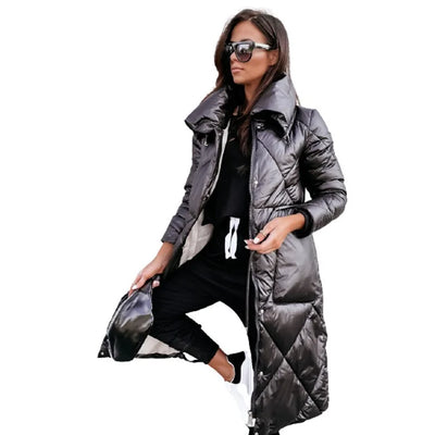 Lange Parka-Winterjacke für Damen