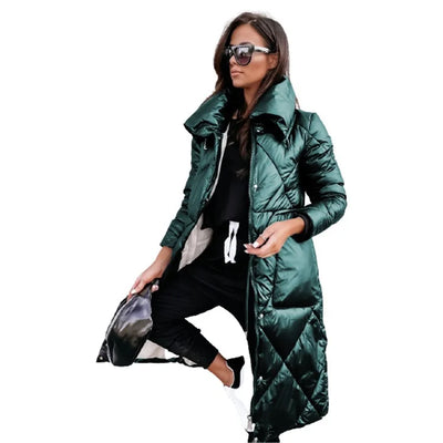 Lange Parka-Winterjacke für Damen