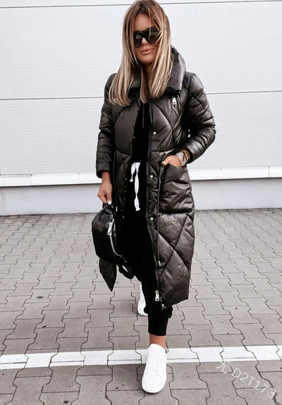 Lange Parka-Winterjacke für Damen