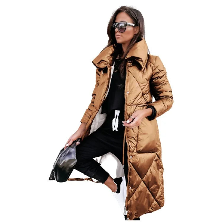 Lange Parka-Winterjacke für Damen
