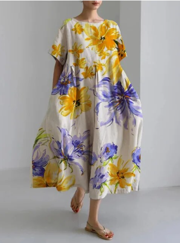 Amalia Blumenkleid | Stilvolles Kleid mit übergroßem Blumenmuster
