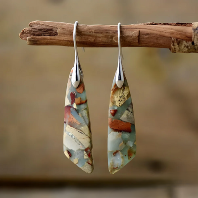 Saphira – Marmorierte Kunststein-Hänger