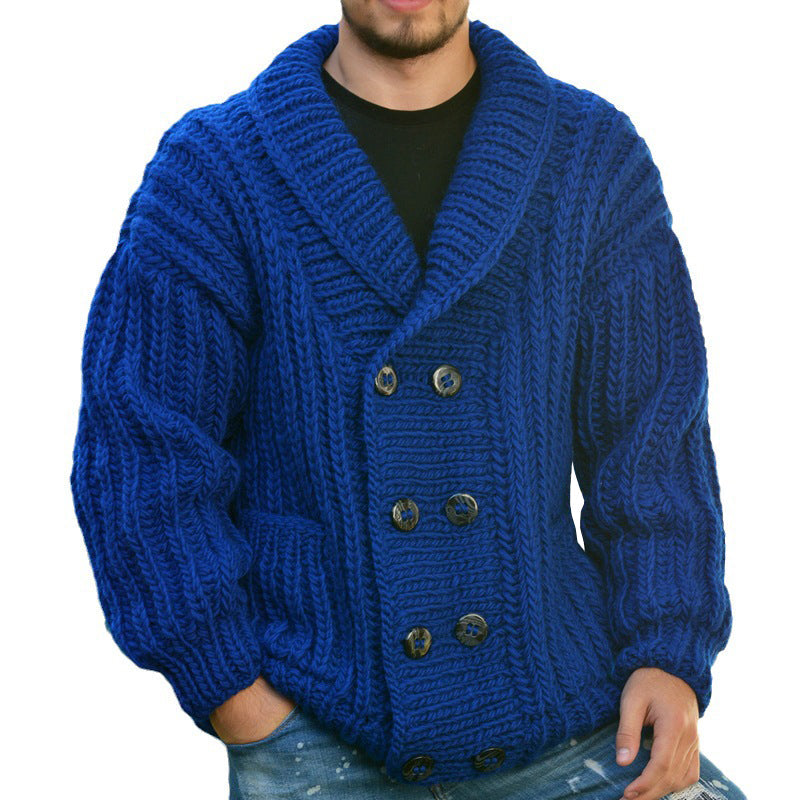 Einfach Gestrickte Winterstrickjacke für Männer