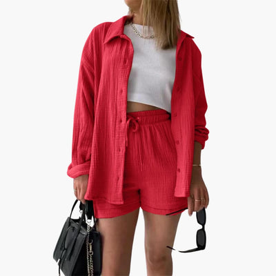 Musselin Zweiteiler für Damen - Leichtes Co-ord Set für den Sommer