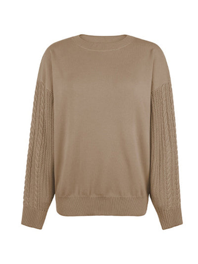 Lockerer Langärmeliger Strickpullover für Damen