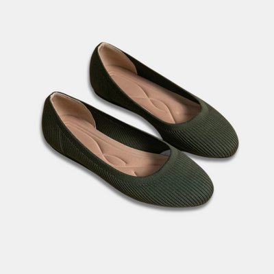 Ballerinas mit Strickstruktur | Rundkappe | Komfortabel & Minimalistisch