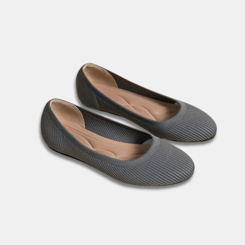 Ballerinas mit Strickstruktur | Rundkappe | Komfortabel & Minimalistisch