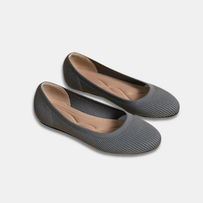 Ballerinas mit Strickstruktur | Rundkappe | Komfortabel & Minimalistisch